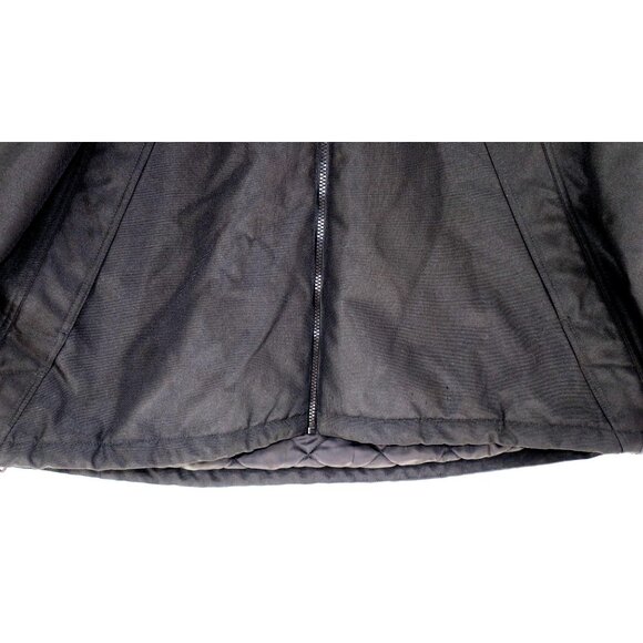 CAT Mens Black Hooded Jacket 2XL Polyester Quilted Insulation Winter - Picture 9 of 14